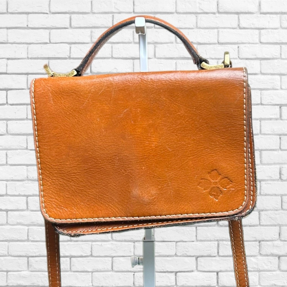 Patricia Nash Tan Distressed Leather Crossbody Bag And‎ Wallet - Picture 4 of 7